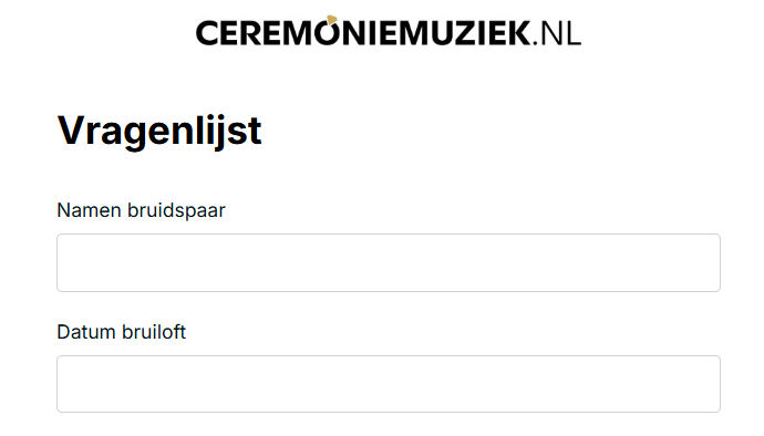 Voorbeeld Vragenlijst in Stappenplan